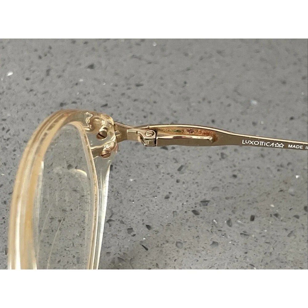 Luxottica Eyeglasses Frames ONLY LU4282 C123 Gold Clear Full Rim 55-15-135 Italy
